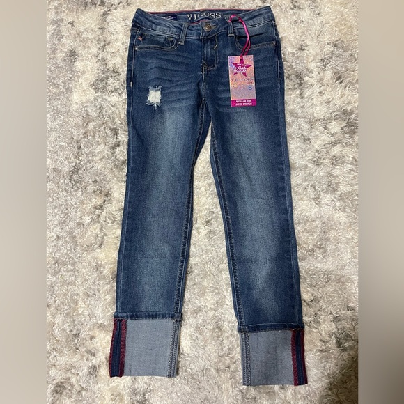 🔥🔥ADORABLE Vigoss ankle straight super stretch regular ride girls jeans size 8 - Picture 1 of 9